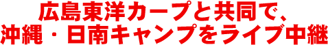 広島東洋カープと共同で、沖縄・日南キャンプをライブ中継